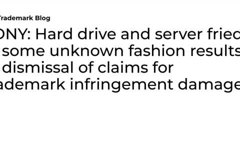 SDNY: Hard drive and server fried in some unknown fashion results in dismissal of claims for..