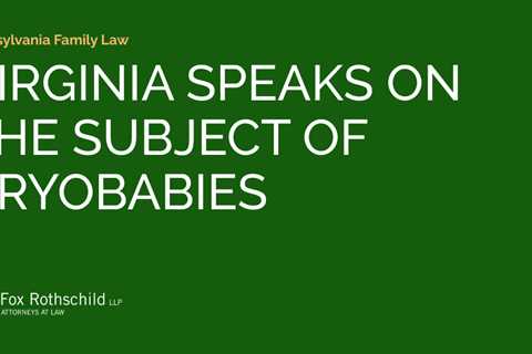 VIRGINIA SPEAKS ON THE SUBJECT OF CRYOBABIES