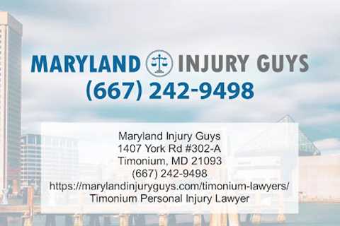 Personal Injury Lawyer Cockeysville, MD - Maryland Injury Guys