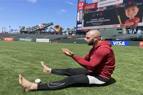 Baseball players are staying mindful on the diamond with barefoot walks in the grass