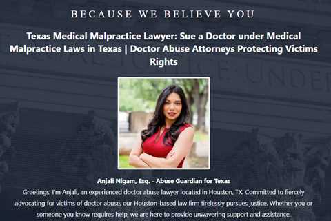 Doctor Abuse Lawyer Anjali Nigam Houston, TX