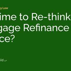 Is It Time to Re-think Mortgage Refinance on Divorce?