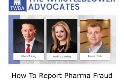 How to report pharma fraud