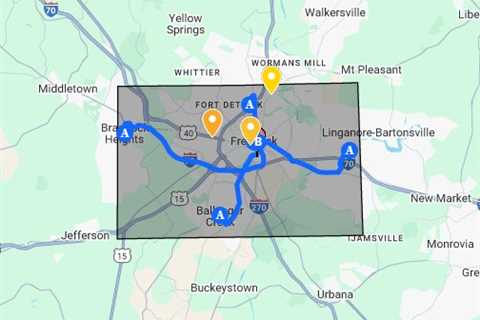 Uber / Lyft Rideshare Accident Attorney Frederick, MD - Google My Maps