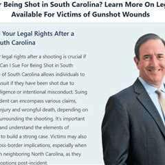 Can I Sue For Being Shot in South Carolina