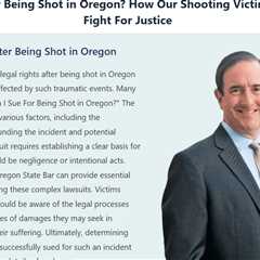 Can I Sue For Being Shot in Oregon
