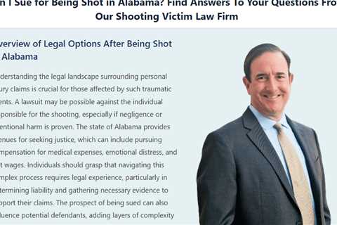 Can I Sue For Being Shot in Alabama