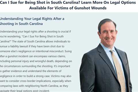 Can I Sue For Being Shot in South Carolina
