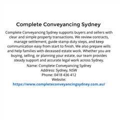 Presentations by Complete Conveyancing Sydney